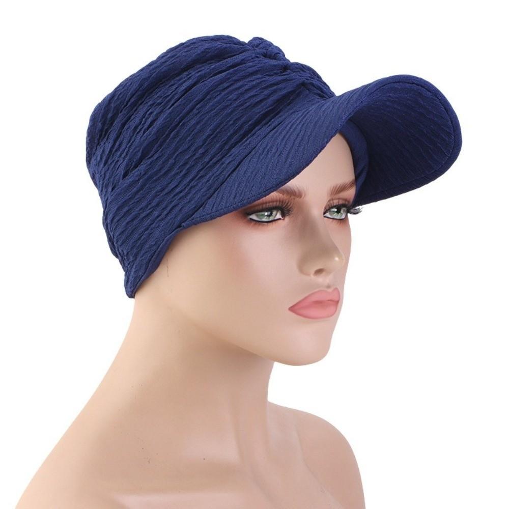 Simple Solid Color Headwraps Hat Wide Brim Casual Sun Hat Duck Tongue Hat Women