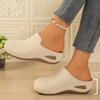 Women's Baotou Platform Slippers Summer New Large Size Round Toe Baotou Back Air Breathable Slippers