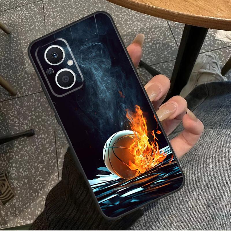 

Basketball On Fire For OPPO Reno 10 11 12 13 14 Pro 7 8 Lite 8T 11F 12F 13F 14F OPPO Find X8 X9 X5 X6 Pro Case OPPO Reno12 Pro