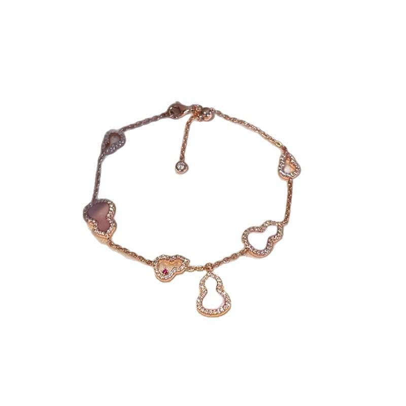 Chinese Style Zircon Gourd Bracelet: Elegant, Luxurious, and Fashionable Bangle.