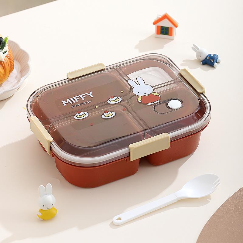 

Мультяшный ланч-бокс Miffy - Микроволнуемый, 3 отделения, для взрослых и студентов