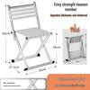 Portable Thickened Folding Stool with Backrest for Camping and Barbecue