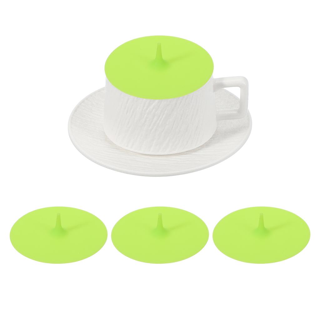 3Pcs Silicone Cup Covers 3.94" Teardrop Universal Cup Lids Reusable Drinking Hot Cold Beverages for Mugs Tea Cups Coffee Cup