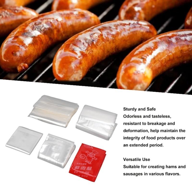 5 Packungen Wursthülle Hitzebeständig Lebensmittelqualität Kunststoff Unessbare Schinkenwursthülle Für den Hausgebrauch