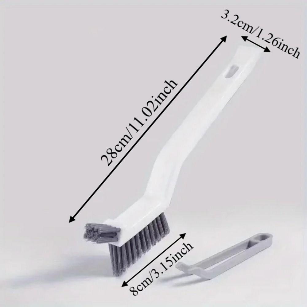 3 in1 Long Handled Gap Brush Hard Bristled Corner Brush Effective Crevice Brush  Bathroom Cleaning