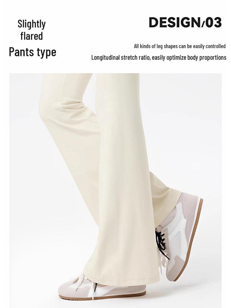 Women's Micro-Flare Yoga Skirt Pants Set for Outdoor Fitness - Autumn/Winter
