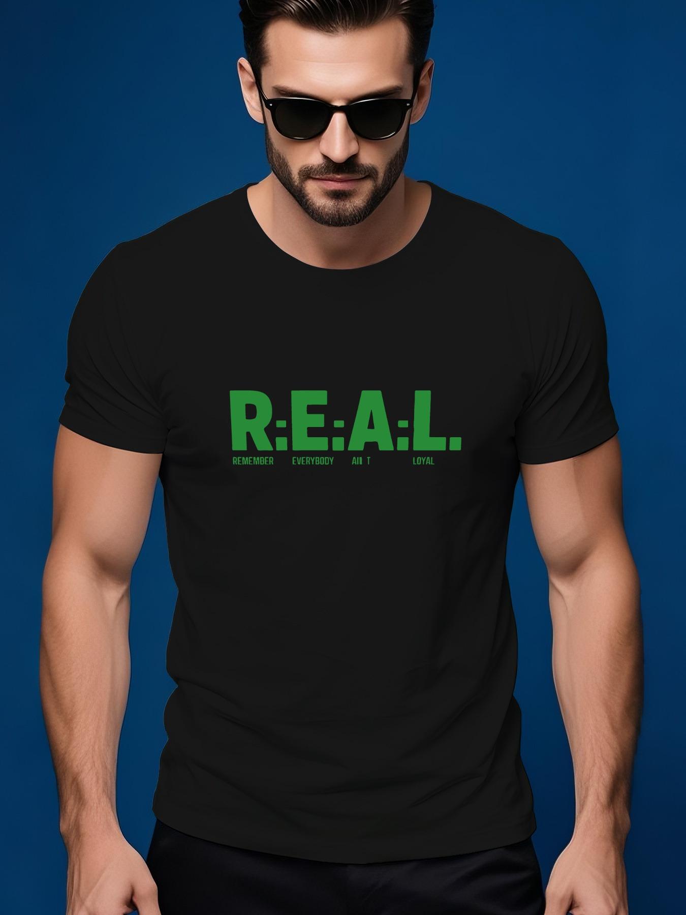 REAL Graphic Tshirt Graphic Casual Tshirt - Summer Short ... XXXL