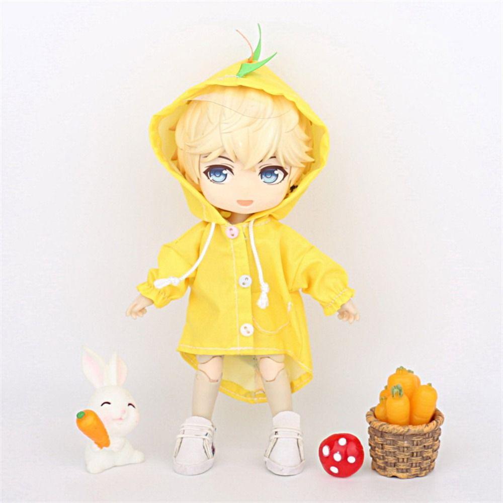 Rabbit Frog Doll Raincoat Windproof Clothing Doll Animal Raincoat Cute OB11 Doll Clothes  Obitsu 11