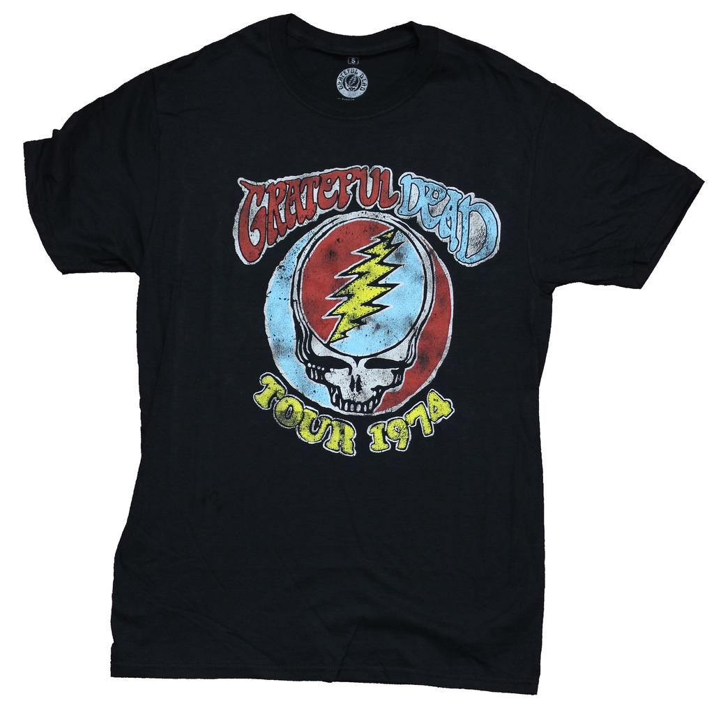 Grateful Dead Adult New T-Shirt - Distressed 1974 Colorful Deadhead Pic