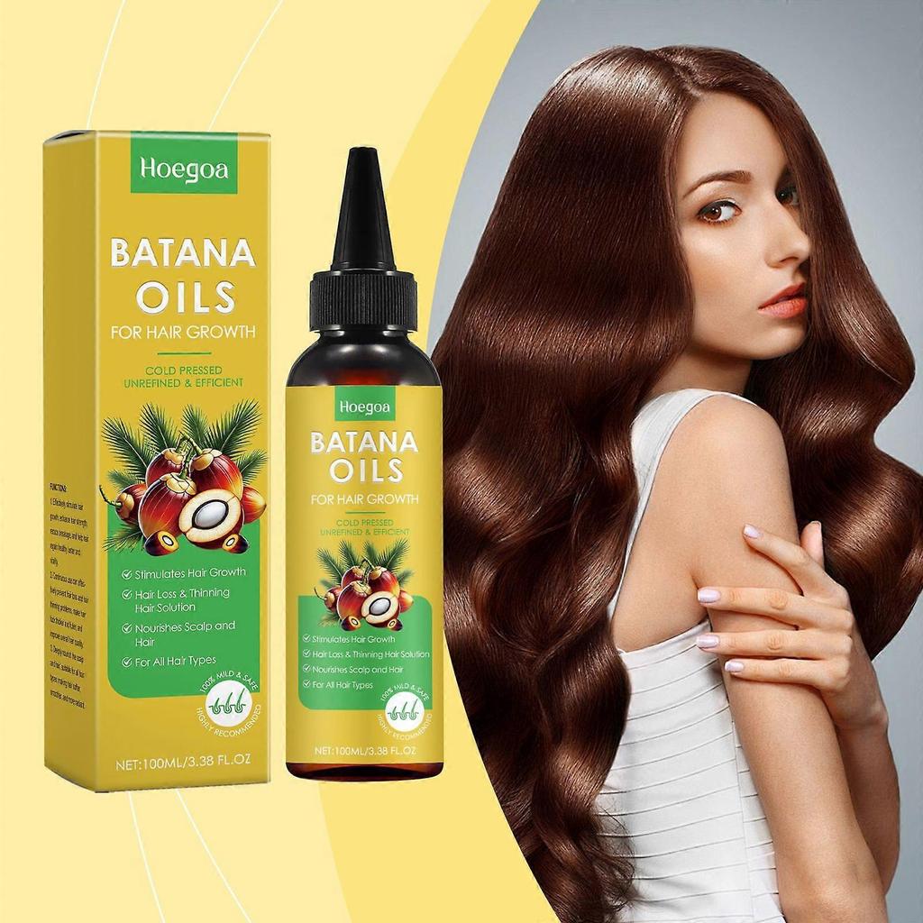 Hoegoa Batana Hair Oil Nourishes Scalp, Smooths Hair, Adds Shine, Repairs Frizz, Hair Care Essential Oil