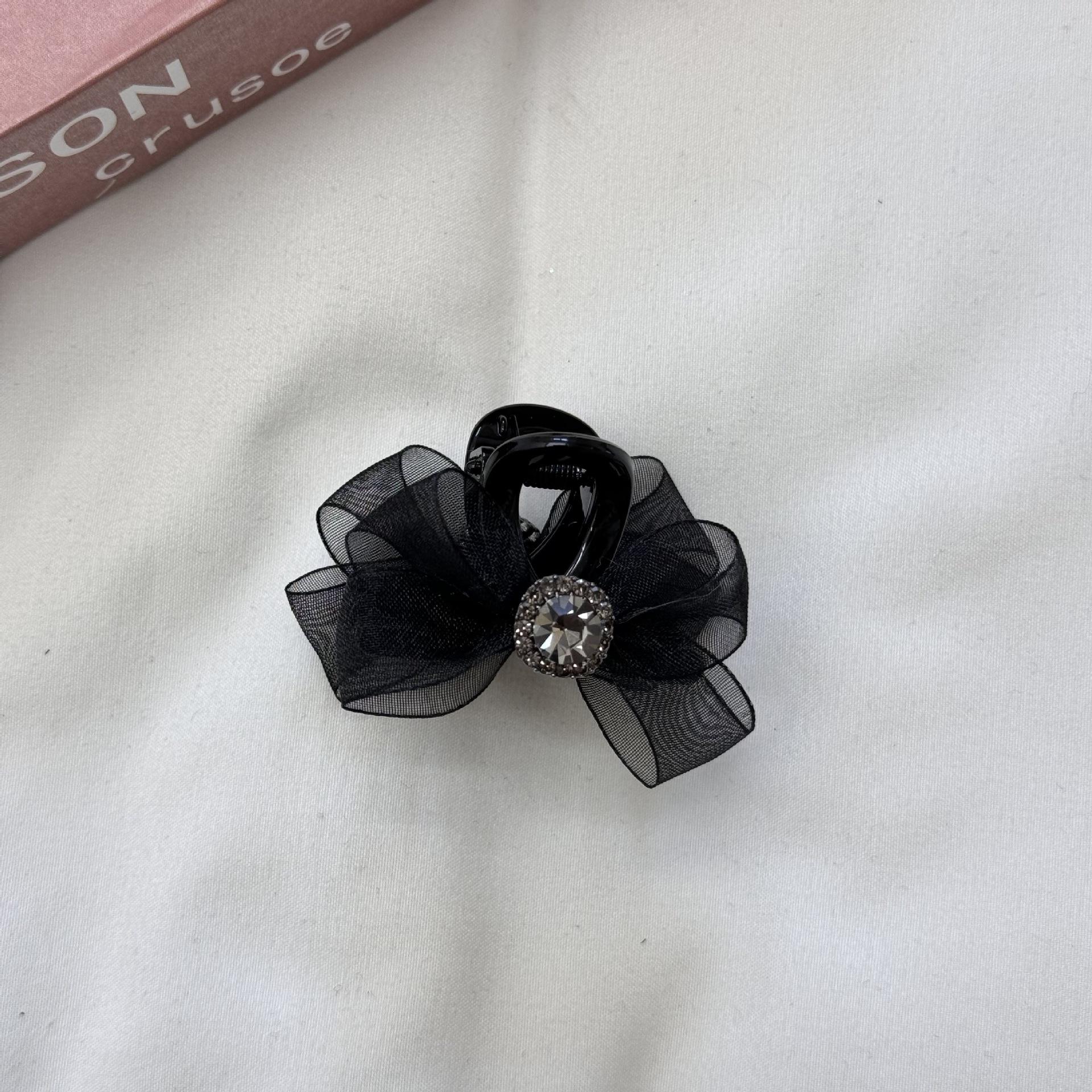 

Mini hair accessories clip for women girl pin korean claw bow rhinestone crab Headdress Designer vintage trendy fashion new