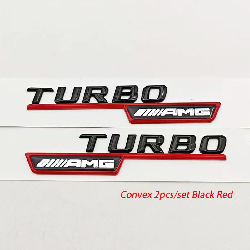 3D ABS Chrom Černý Stylingové Logo Auta Turbo AMG Znak Boční Odznak na Blatník Pro Mercedes Benz Třída AMG Samolepka Příslušenství  z15