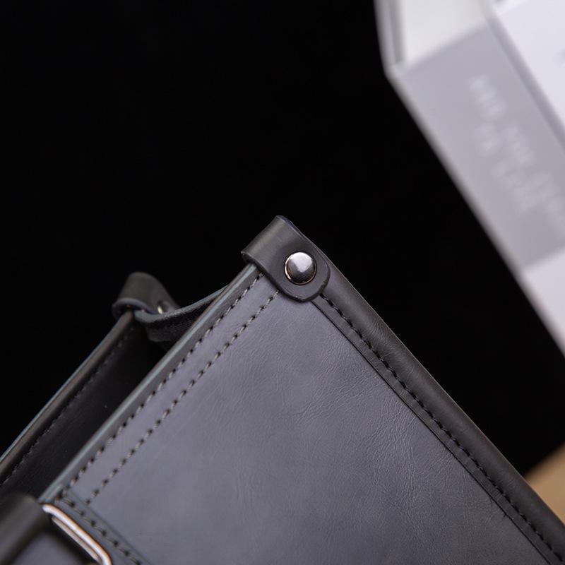 Business Commuter Men's Handbag Shoulder Messenger Bag 14-inch Computer Bag Sewing Wear-resistant Briefcase