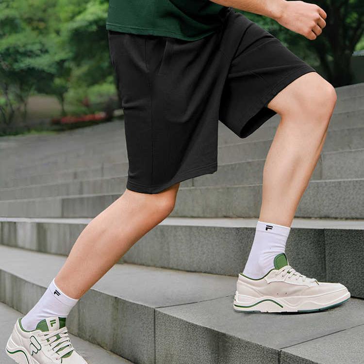 FILA Original Knitted Casual Fashion Lace-Up Sports Shorts Men shorts Black F51M529604F-BK