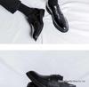 Scarpe da Uomo Nere a Punta in Pelle - Stile Britannico, Formali da Business, Casual, Rialzanti, Ideali per l'Autunno e i Matrimoni.