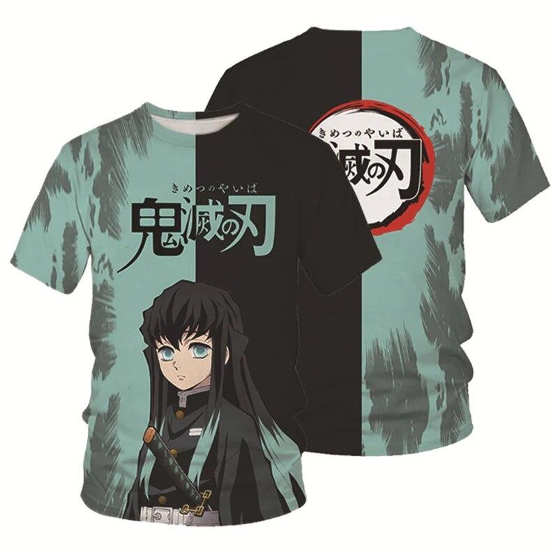 Dropshipping 3D Printing T-shirt Anime Demon Slayer Children's Clothing Short Sleeve Tshirts Sweatshirt Cartoon Kids T Shirts