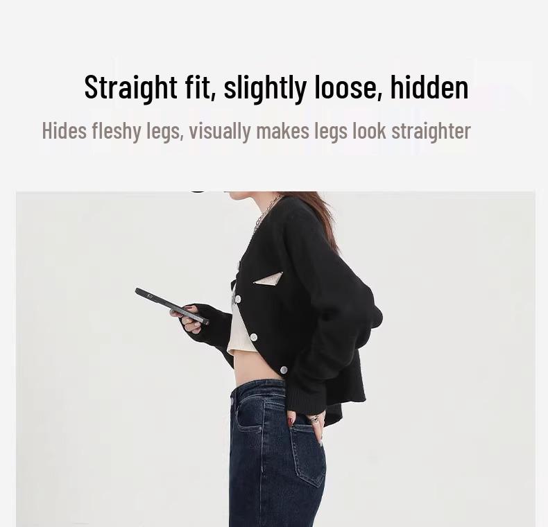 Women's Slimming High Waist Straight Leg Jeans - 2025 Spring & Autumn Petite Fit