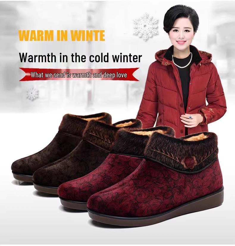 Women's Winter Non-Slip Velvet-Lined Grandma Shoes