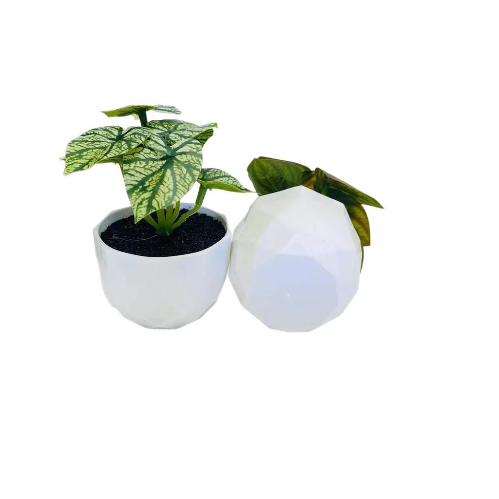 Simulation Leaves 8 Epipremnum Aureum Potted Artificial Plant Ornament Decor