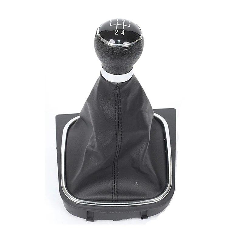 5 6 Speed Car Gear Stick Shift Knob Boot for VW Golf Rabbit Jetta MK5 MK6 2004 2005 2006 2007 2008 2009-2013 2014 Accessories