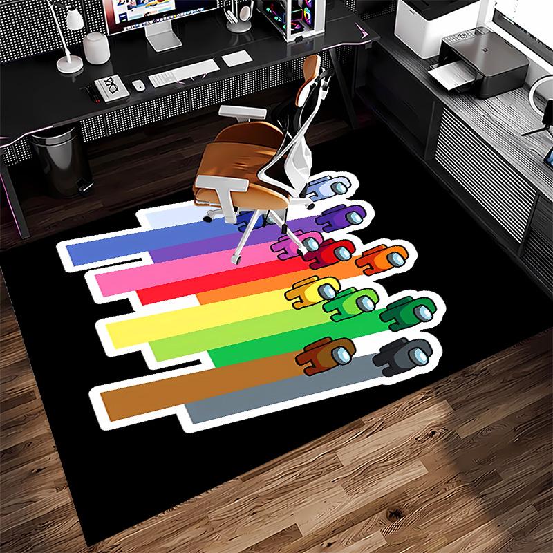 Among Us Print Area Rug-Soft,Washable Non-Slip Indoor Mat Office Chairs,Living Room,Home Office Decorative Rug