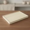 Band-Display-Tablett Leder Minimalistisch Persönliche Accessoires Aufbewahrung für Marktstand Beige