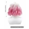 Fantasy White Gray Pink Gradient Air Bangs Chemical Fiber Synthetic Wig | Short Wave Curly Hair |sweet Cool Girl Youth Style Wig