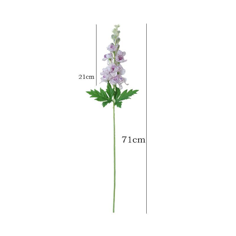 Long Branch Delphinium Artificial Flowers Beautiful Hyacinth Purple Silk Fake Flower Wedding Home Garden DIY Decor Floral Supply