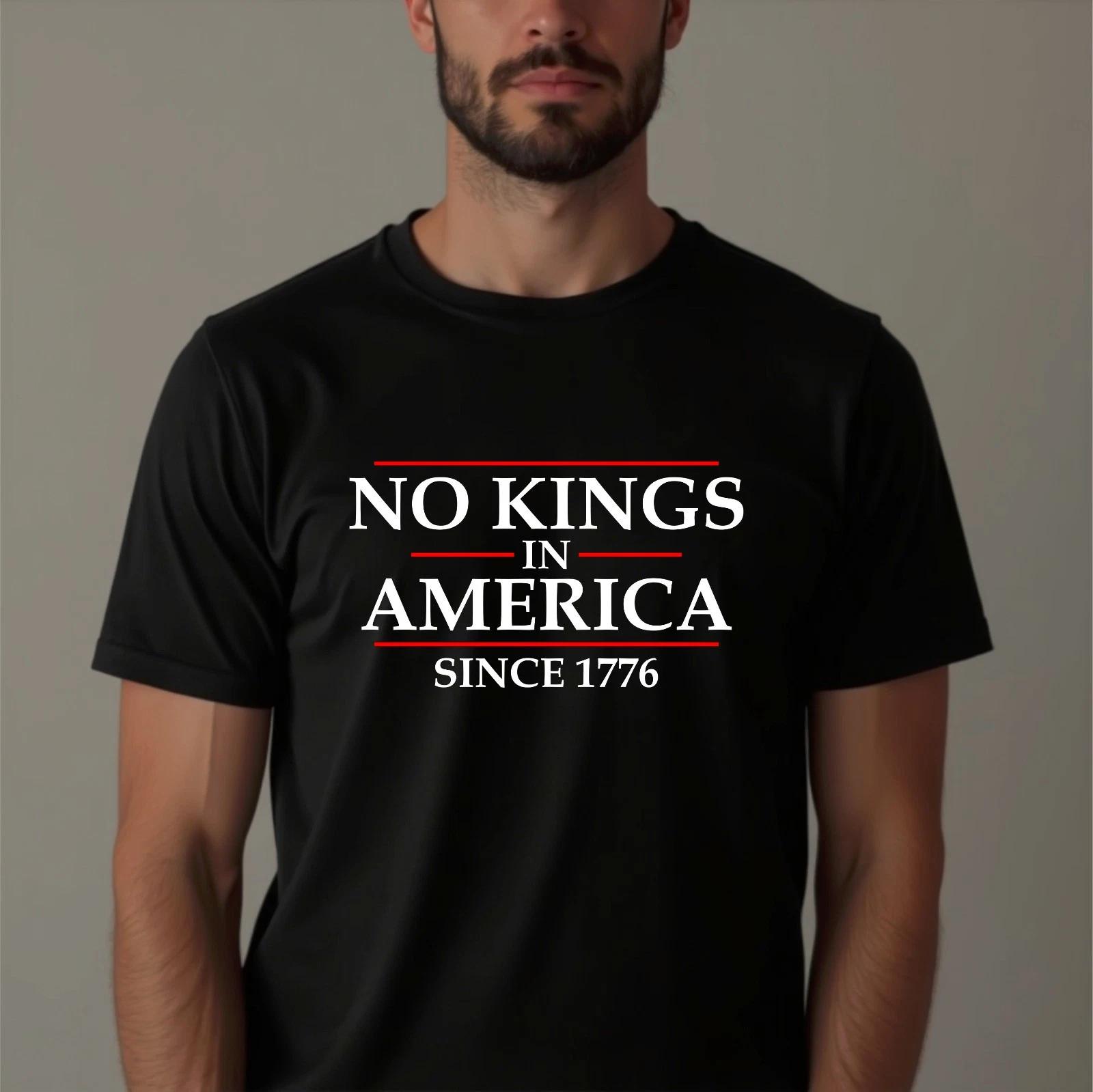 Patriotic No Kings Since 1776 T-Shirt, American Freedom Independence Day Tee 2XL