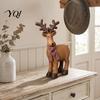 Tiered Tray Seasonal Ornaments Rustic Elk Ornament, Handcrafted Resin Deer Figurine, Decorative Figurines for Home Decor Wildlife Sculpture