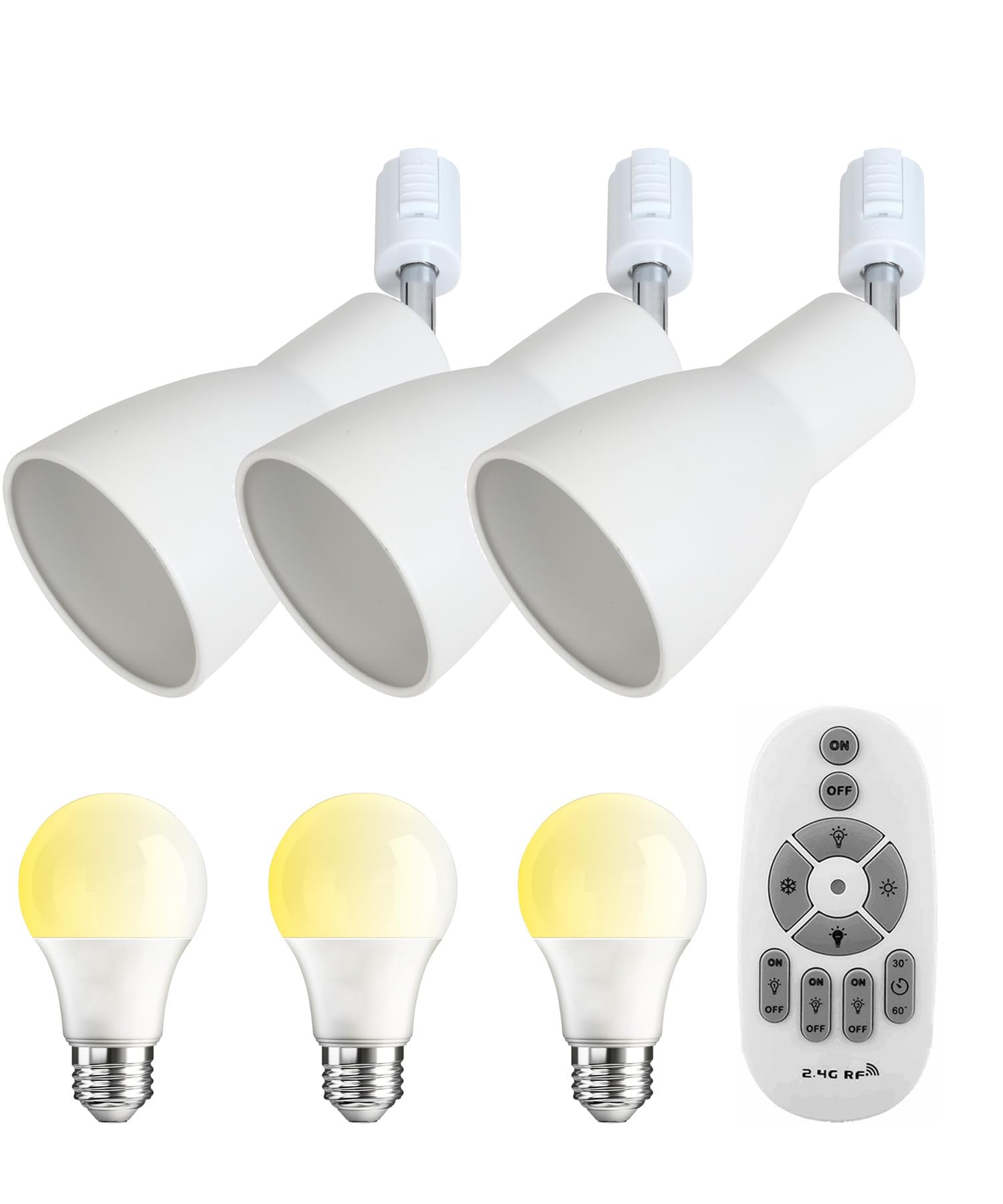 

Senmeiguang Tube Track Spotlight Set (3 White), 1080 Lumens, 12W (100W Equivalent), E26 Base, Includes Remote Control, LED Bulbs, Dimmable, Color