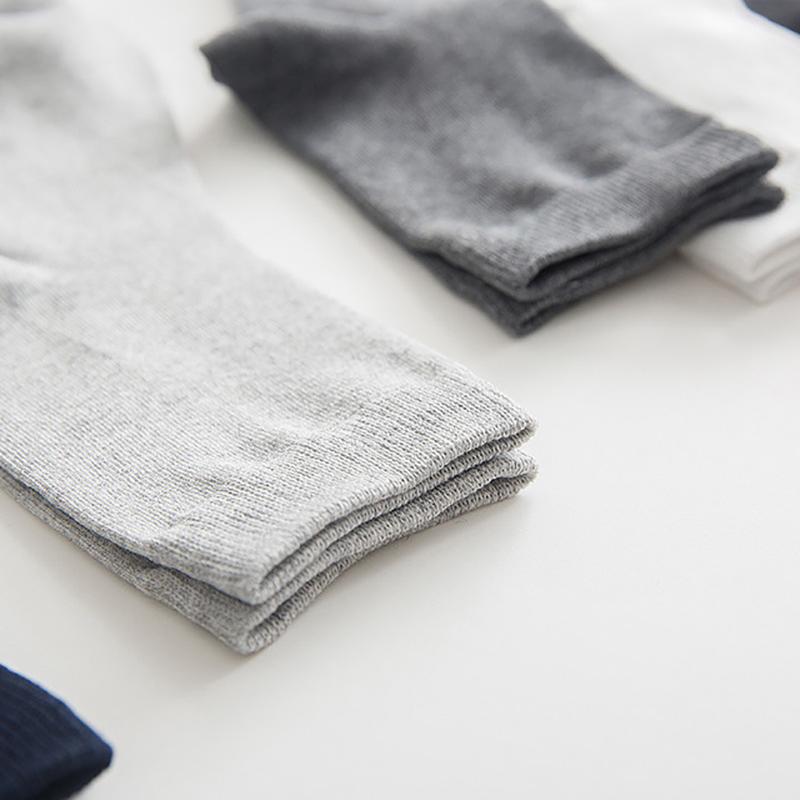 5 Pairs Men Socks Cotton Solid Color Black White Business Fashion Casual High Quality Classic Male Sock Large Size 38-48