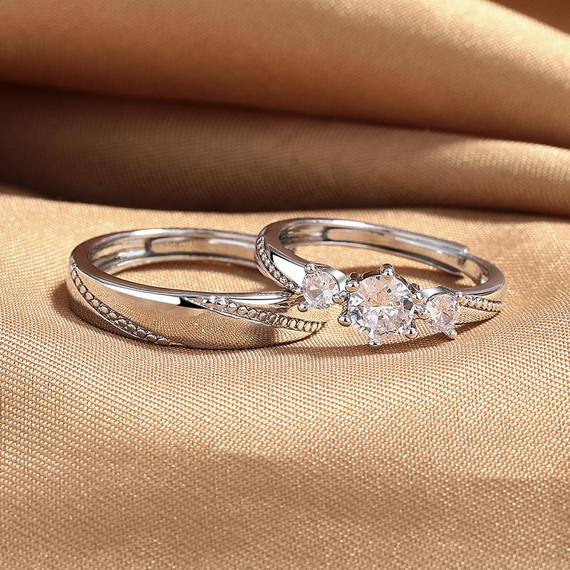 2026 Love At First Sight Ring, Plain Ring, Index Finger Ring, Light Luxury, High-end Couple Ring, Adjustable Marriage Proposal Ring, New Accessories