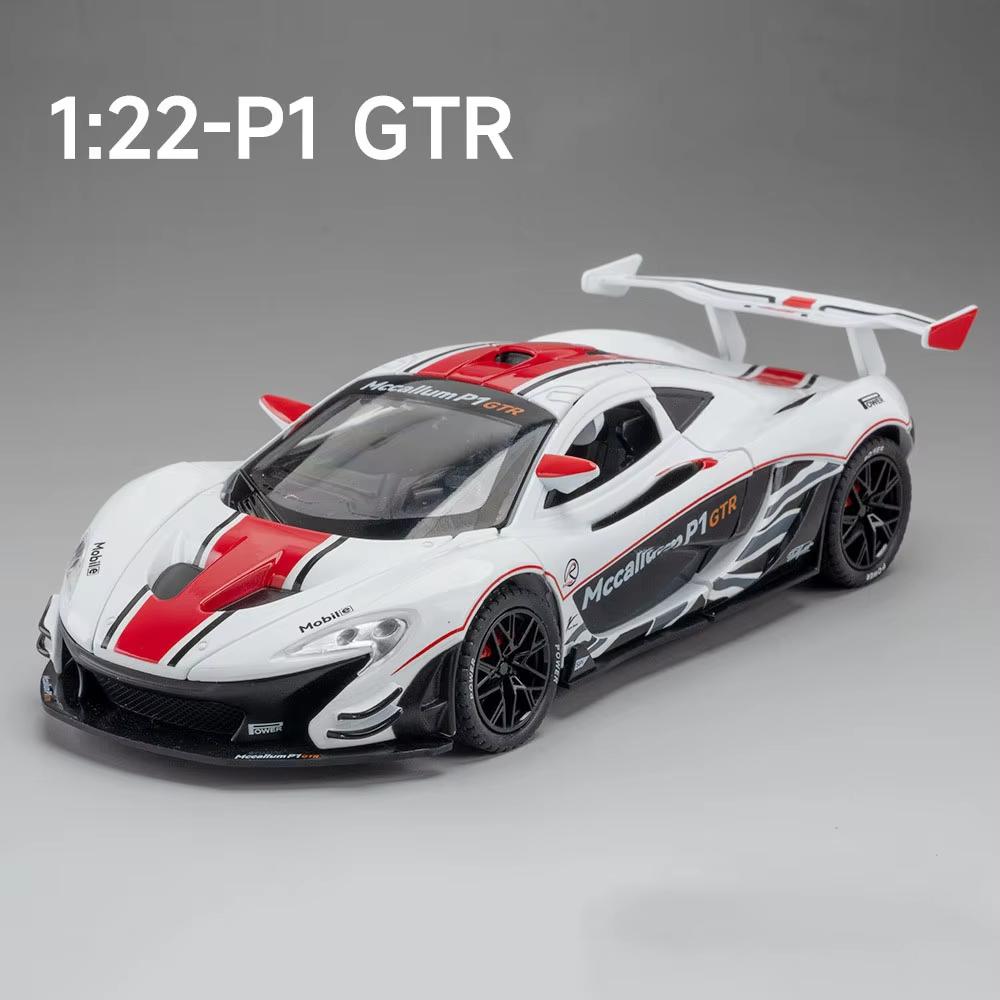 

Новый 1: 22 МакКаллум P1 GTR Модель Сплавной Машины Высокой Симуляции Литые Игрушки Со Звуком и Светом Инерционные Машинки Декоративные Игрушки белый