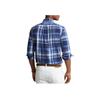 Polo Ralph Lauren Ss24 Plaid Pony Logo Embroidered Long Sleeve Oxford Shirt Men Shirts Blue MNPOWOV16820313-999