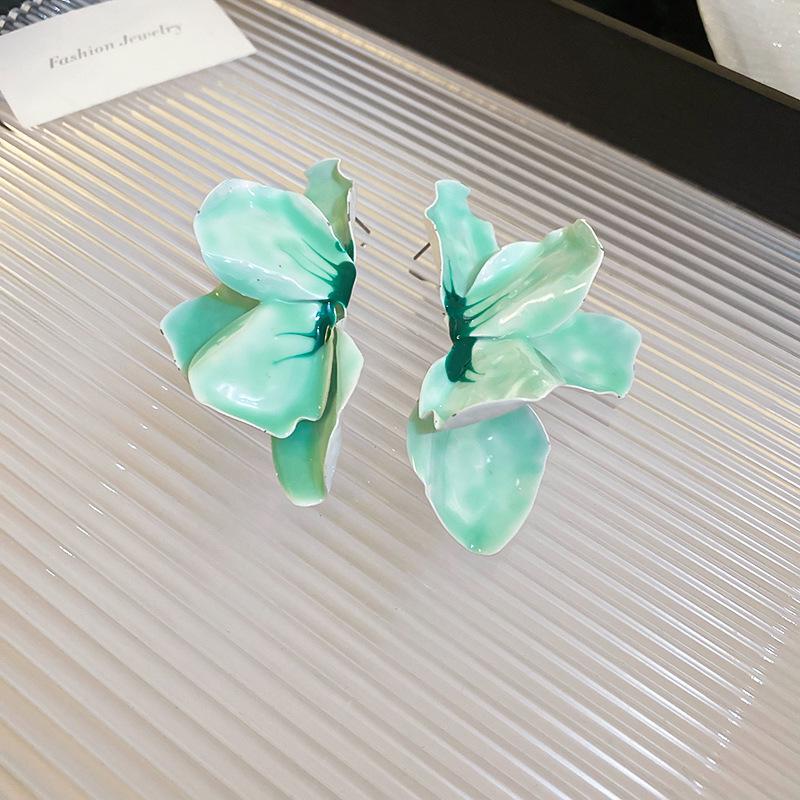 

Милые серьги-пусеты в виде цветка из титановой стали с эмалью - Элегантные, высококлассные летние модные аксессуары для женщин