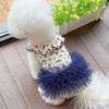 Spring and Summer New Style Dog T-Shirts Are Better Than Panda Mi's Floral Princess Dress Pet Clothing
