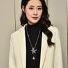Nouvelle mode étoile chemin quatre saisons chaîne Zircon étoile petite perle sautoir chaîne de chandail