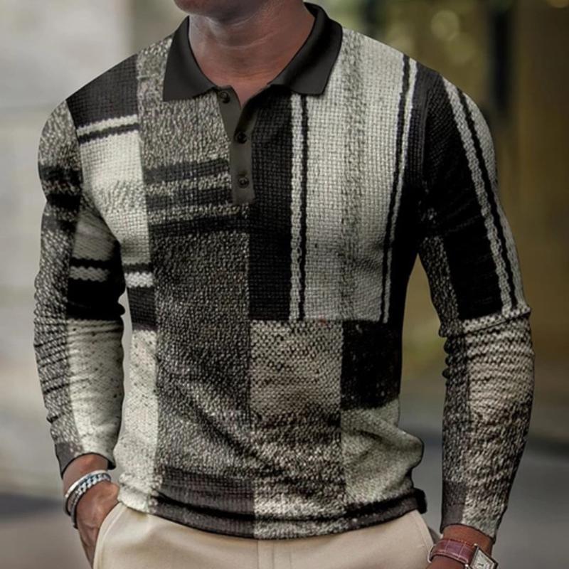 

Мужская одежда с длинным рукавом 3D цифровая печать спортивная мода топы поло мужские повседневные трендовые полиэстеровые топы поло футболка 3XL