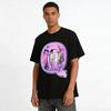 Virtual Idol Q Letter Print Top Unisex Street Style Music Theme Loose Casual T-Shirt Pure cotton T-shirt
