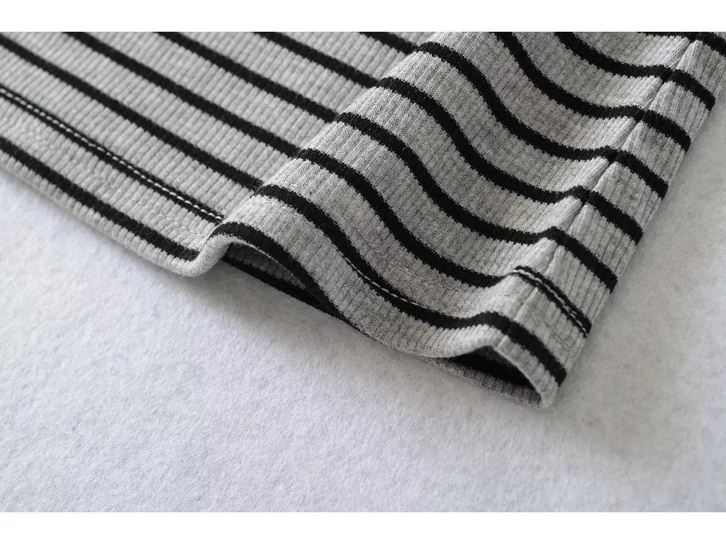 Hongkongský retro šik pruhovaný top pro ženy - Slim fit jarní/letní módní vesta