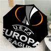 UEFA Champions League Print Automatic Umbrella, 8 Rib Iron Frame, Plastic Handle, Suitable for Outdoor Travel &Daily , Ideal Gift