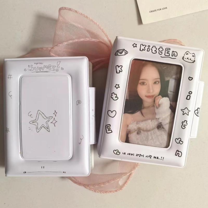 3 Inch 32 Slot Photo Card Card Holder Kpop Binder Idol Postcard Lomo Card Photo Album Collector Card Binder Photocards