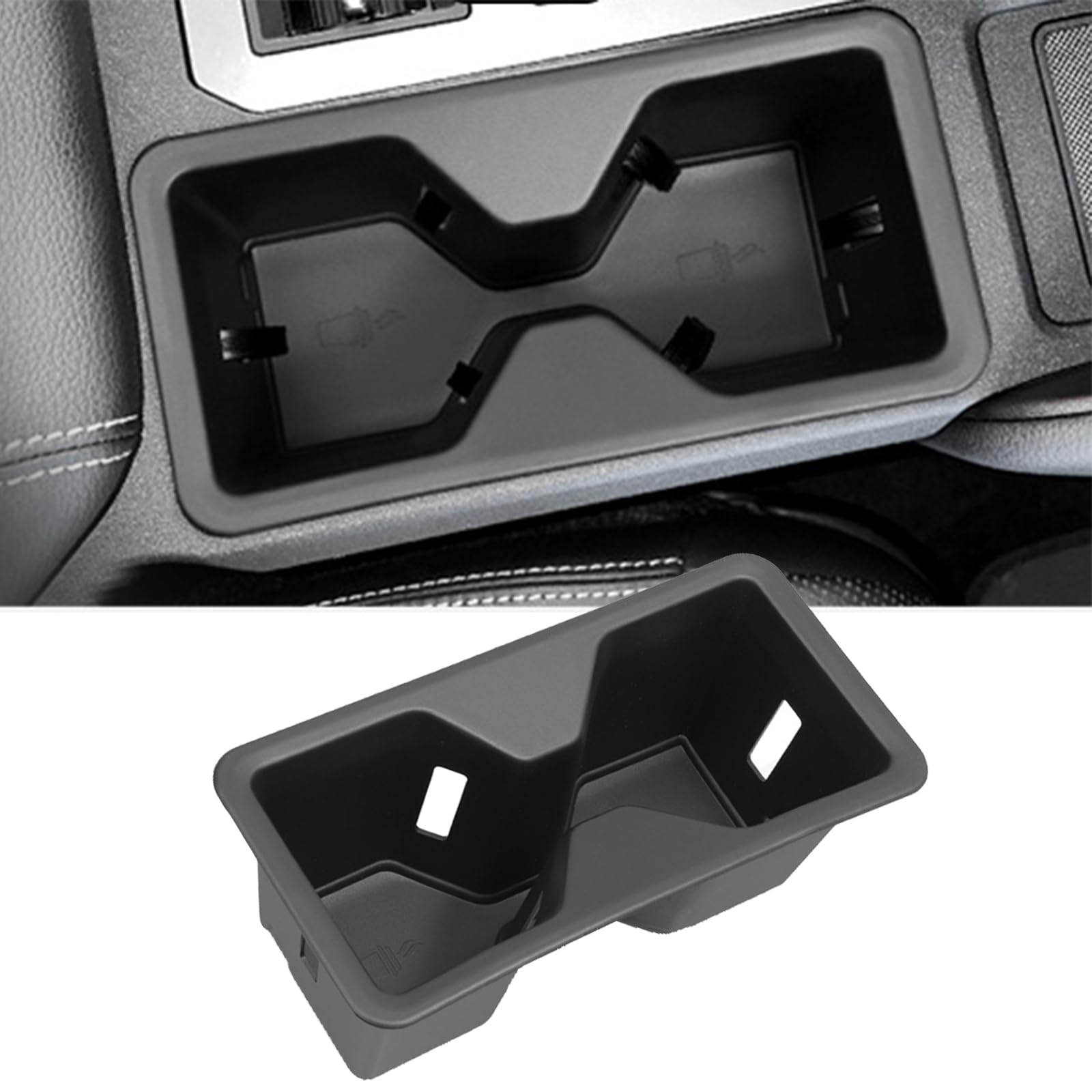 

Fucaten Car Cup Holder for Toyota Land Cruiser 250 Series 2024 Console Drink Holder TPE Material (March onwards), Tray, Cover, Storage, (Cup Holder) чёрный