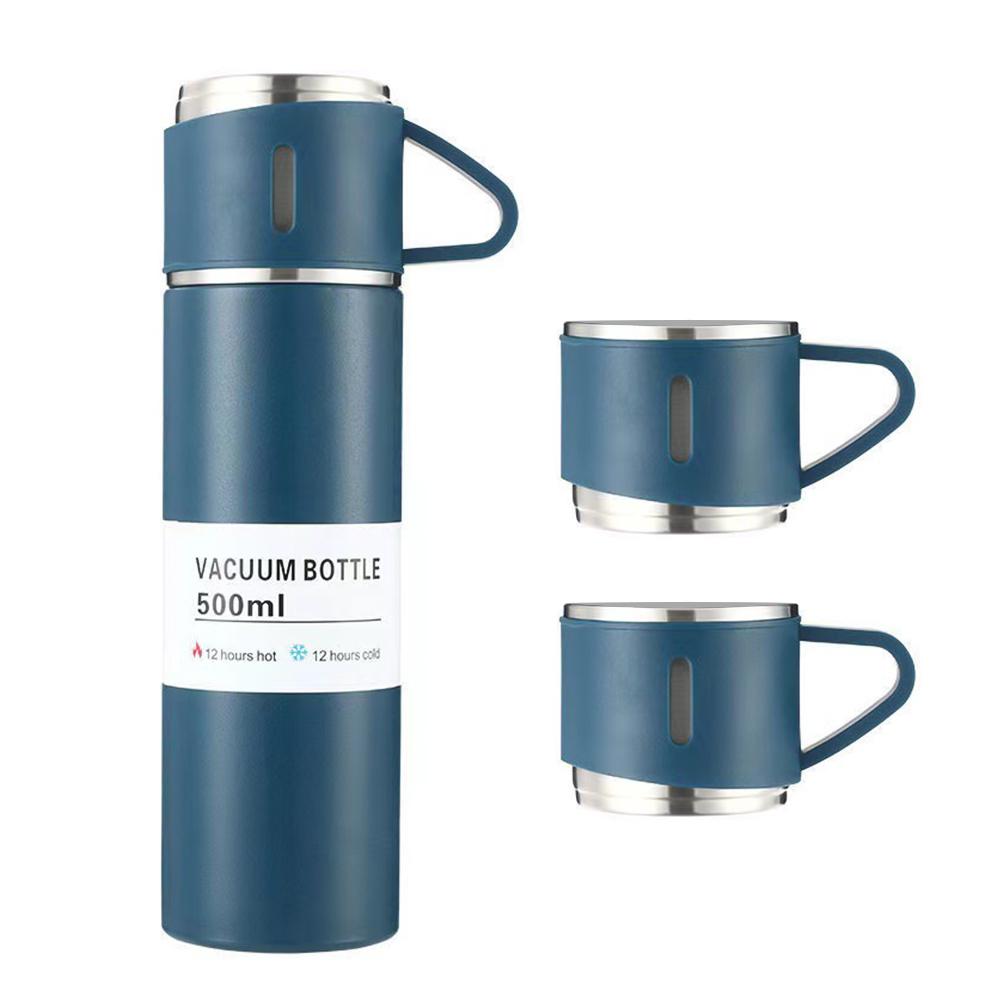 Double Layer Stainless Steel Vacuum Insulated Water Bottle Coffee Mug Thermal Bottle 12H Keeps Hot and Cold Leakproof Suitable for Home Office