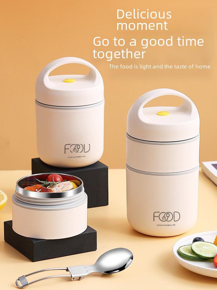 Hengrun Portable Stainless Steel Insulated Lunch & Soup Cup