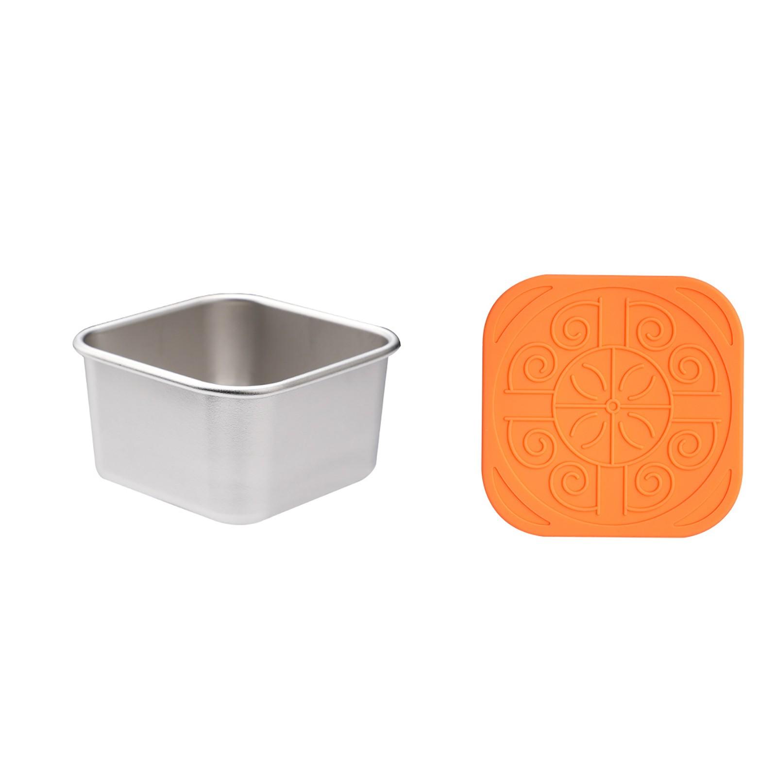 

Контейнер для заправки на вынос, 60 мл, маленькая чашка из нержавеющей стали с герметичной силиконовой крышкой, подходит для ланч-боксов, пикников и путешествий One Size оранжевый