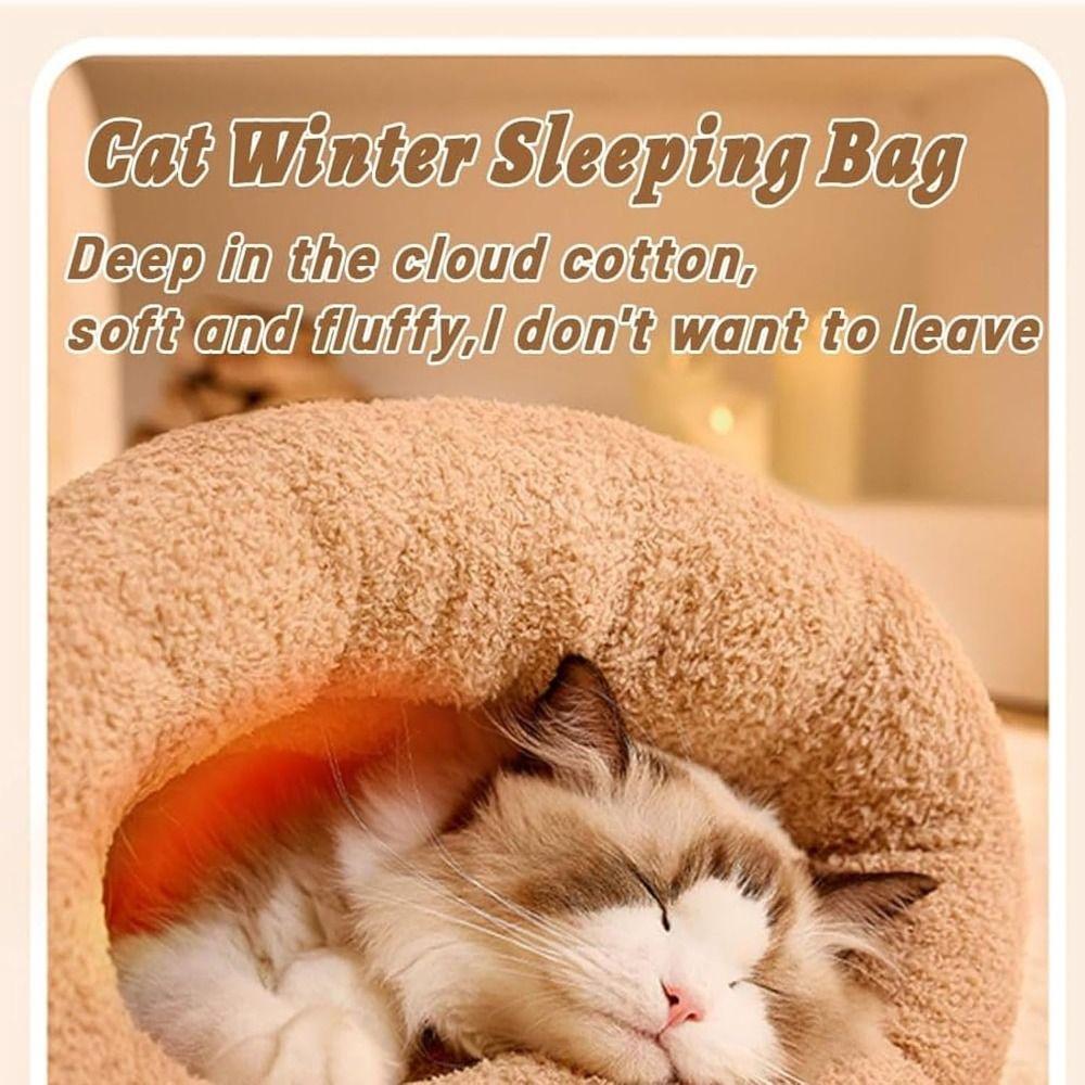 Fleece Cotton Sleeping Bag Nest Corduroy Fabric Cat Bed Cave New Warm Bed Winter