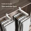 Telescopic Slide Rail Pants Rack - Top Mount Wardrobe Pull-Out Hanger Drawer.