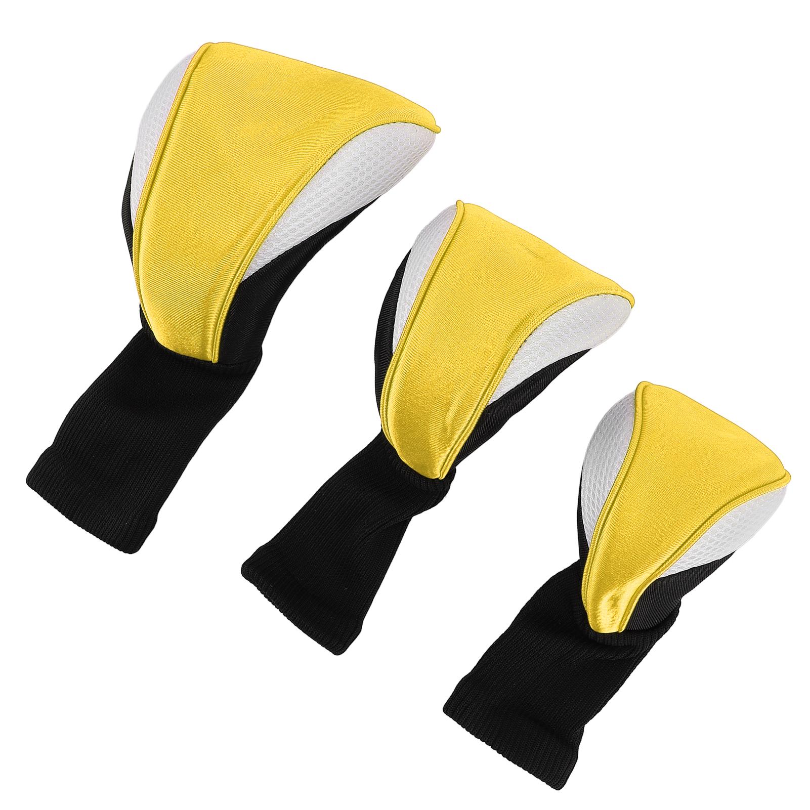 

3 шт. Чехол для головки клюшки со сменными бирками Дышащая нейлоновая композитная ткань, устойчивая к царапинам 1 3